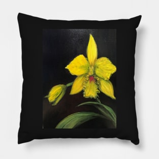 Yellow Orchidia Pillow
