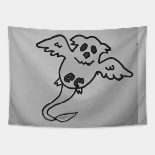 B&W Cutie Thunderbird Tapestry