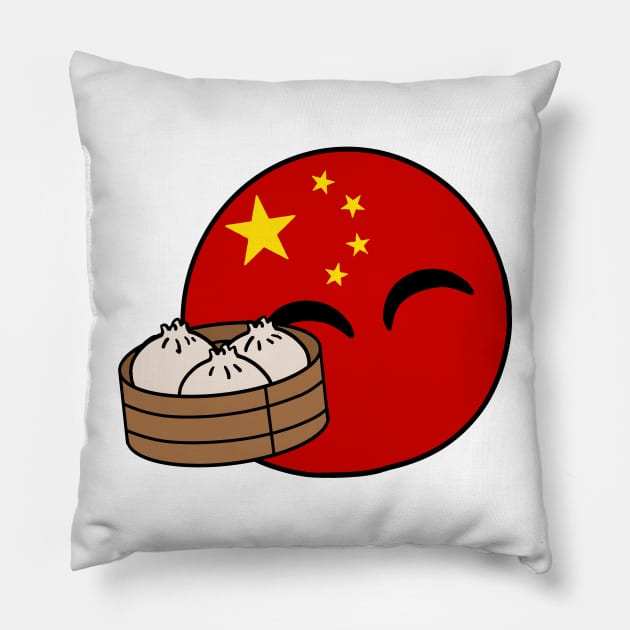 chinaball and food chibi Pillow by LillyTheChibi