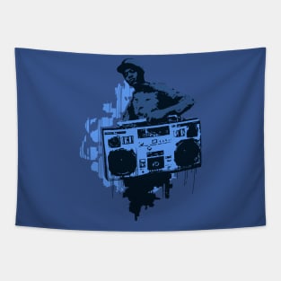 BoomBox Kid Blue Tapestry