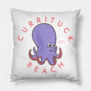 Currituck Beach, NC Summertime Vacationing Octopus Pillow