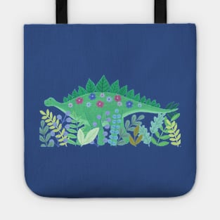 Floral dinosaur Tote