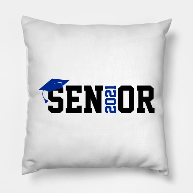 Senior 2021 T-Shirt Pillow by Hobbybox