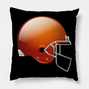 Original Football Helmet In Orange Color Pillow