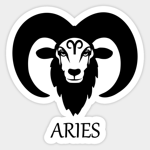 Aries Ram Sign - Aries Zodiac Sign - Sticker | TeePublic