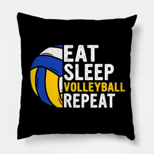 Eat Sleep Volleyball Repeat Funny Volleyball Players Boys Pillow