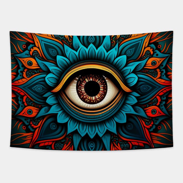Mandala Eye Tapestry by taoistviking