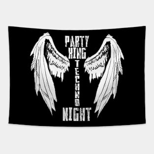 Party King-Techno Night with Wings. Tapestry