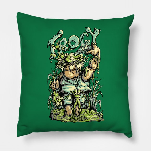 Frogman Pillow by RadCoolguy