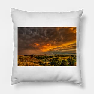 Bubbles Of Sunset Pillow