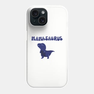 Mamasaurus groovy dino navy blue Phone Case