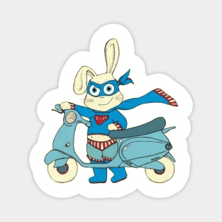 Be-All-You-Can-Be Bunny Rides in to Save the Day Magnet