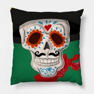 Sugar Skull Sombero Pillow