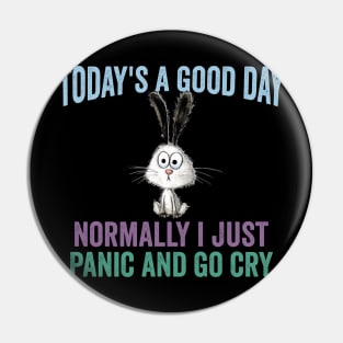 A Good Not a Normal Day funny sarcastic vintage design Pin