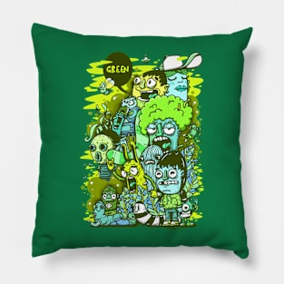 green project Pillow