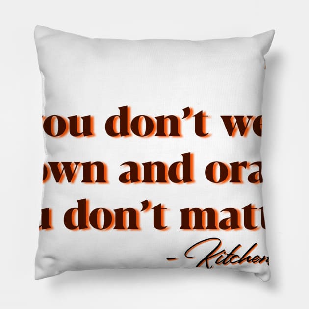 Brown and Orange Kitchens Shirt - Browns Scout Podcast Pillow by scottdryden