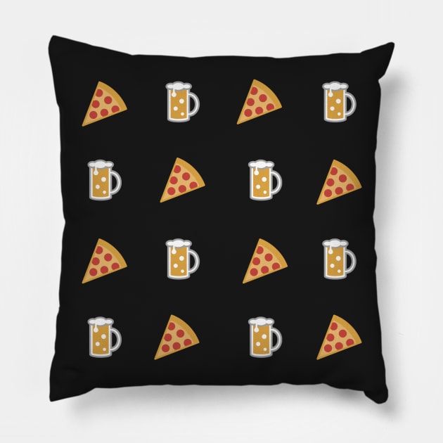 Beer and Pizza Pillow by MedleyDesigns67