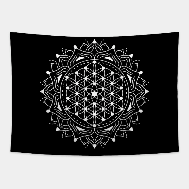 Flower Of Life Tapestry by CelestialStudio