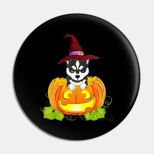 Funny Siberian Husky Pumpkin Halloween Costumes Pin