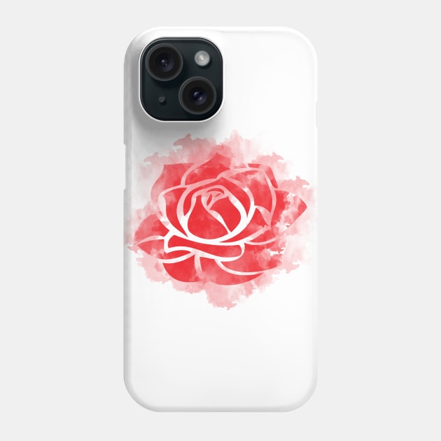 Rose Watercolor Painting Phone Case by lunamoonart