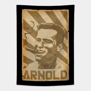 Arnold Schwarzernegger Retro Propaganda Tapestry