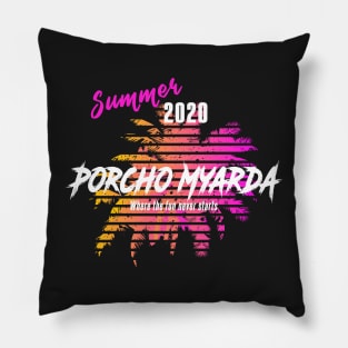 Porcho Myarda Funny Staycation 2020 Vacation Pillow