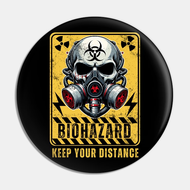 Biohazard Keep Your Distance Pin by InfiniteZone