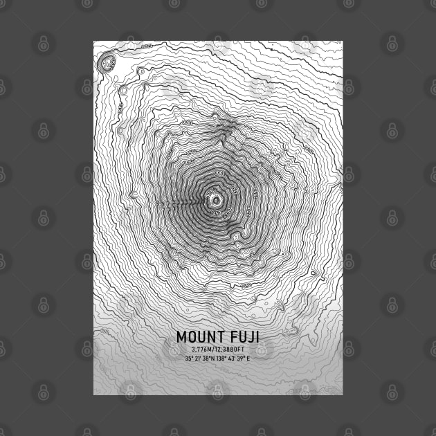 Mount Fuji Topographic Map by MapCarton