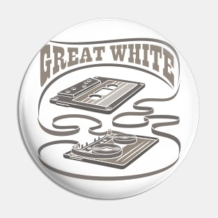 Great White Exposed Cassette Pin