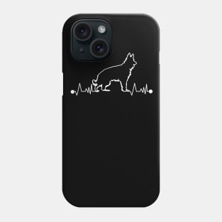 German shepherd heartbeat Phone Case