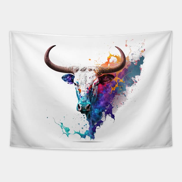 Texas Longhorn Bull Tapestry by Urban Archeology Shop Gallery