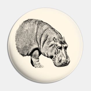 Hippopotamus Pin