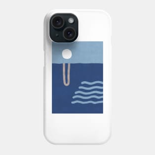 Navy blue sea landscape Phone Case