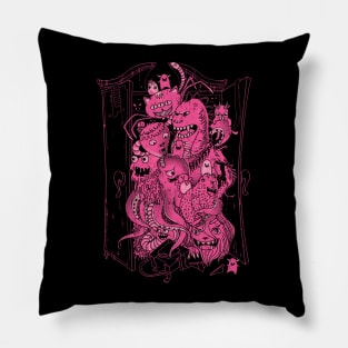 Closet Monsters come in Pink! Pillow