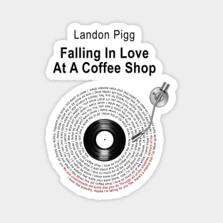 FALLING IN LOVE AT A COFFEE SHOP LYRICS ILLUSTRATIONS Magnet