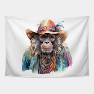 Watercolor Boho Monkey #2 Tapestry