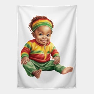 Watercolor Juneteenth Baby Boy Tapestry