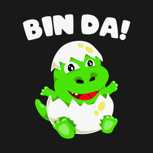 Bin da süßer Dino Geburt Baby Geschenke T-Shirt