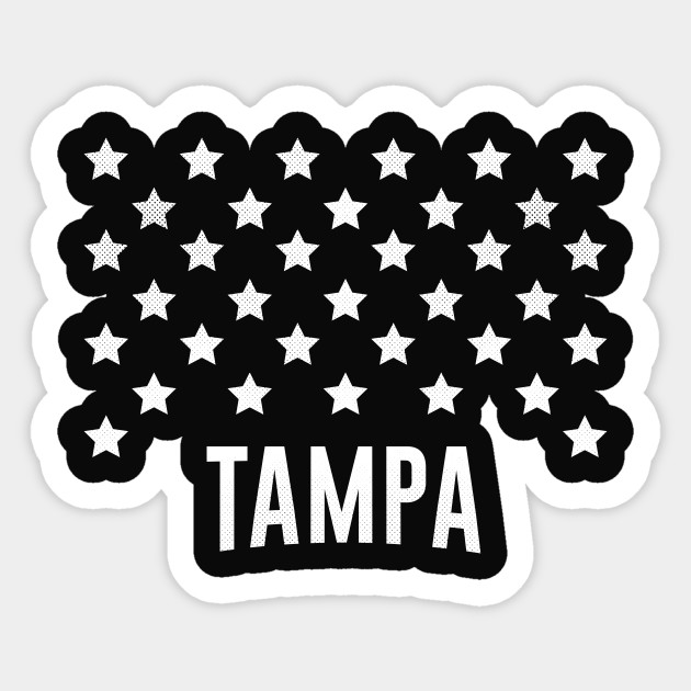Tampa Florida Fl Usa Stars Flag Tampa Sticker Teepublic