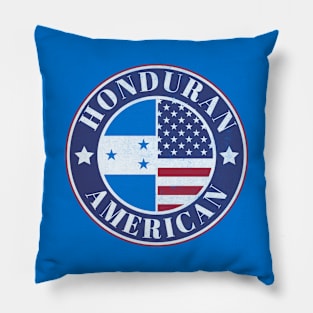 Proud Honduran-American Badge - Honduras Flag Pillow