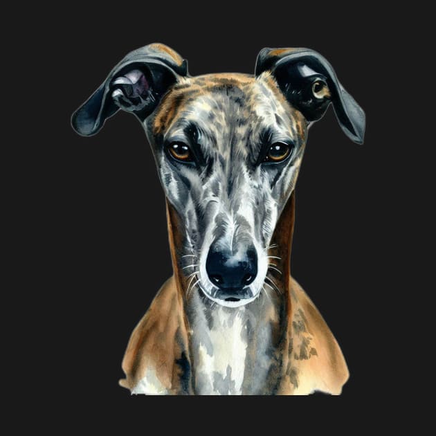 Cute Brindle Greyhound Sticker for Dog Lovers by NinosDelViento