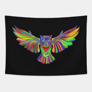 Iridescent prismatic luminescent owl Tapestry
