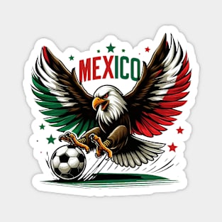 Mexico Futbol Soccer Bald Eagle #1 Magnet