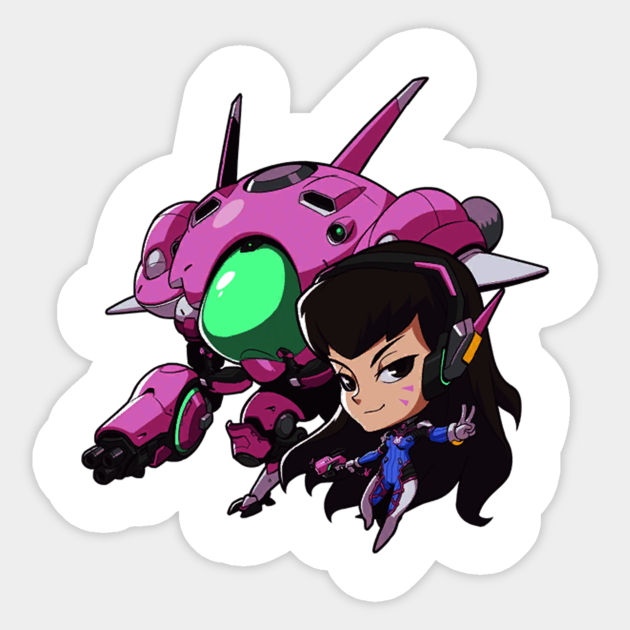 D Va Cute Spray Overwatch Overwatch Sticker Teepublic