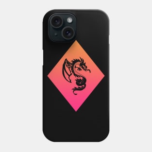 Orange and Pink Diamond Dragon Phone Case