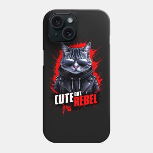 Adorable Badboy Cat - Cute But Rebel Phone Case