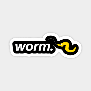 yellow worm on a string. Magnet