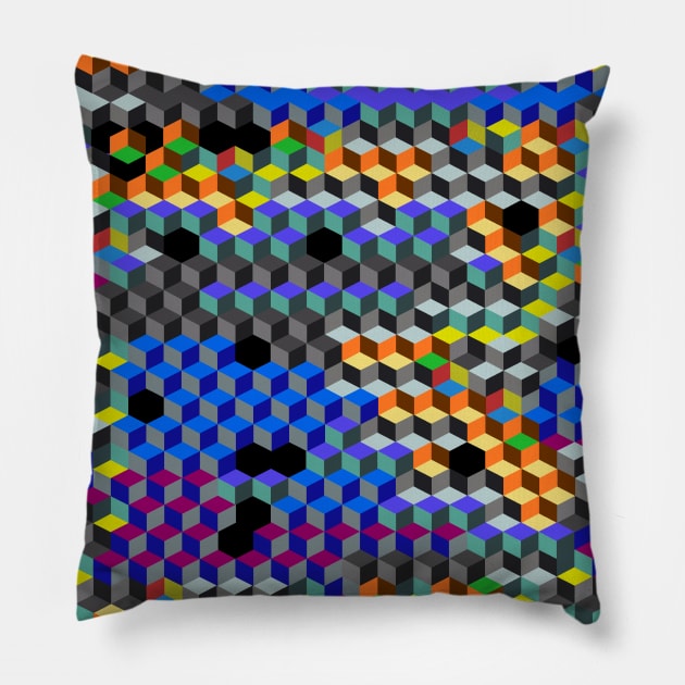 Cubes Pillow by 9teen