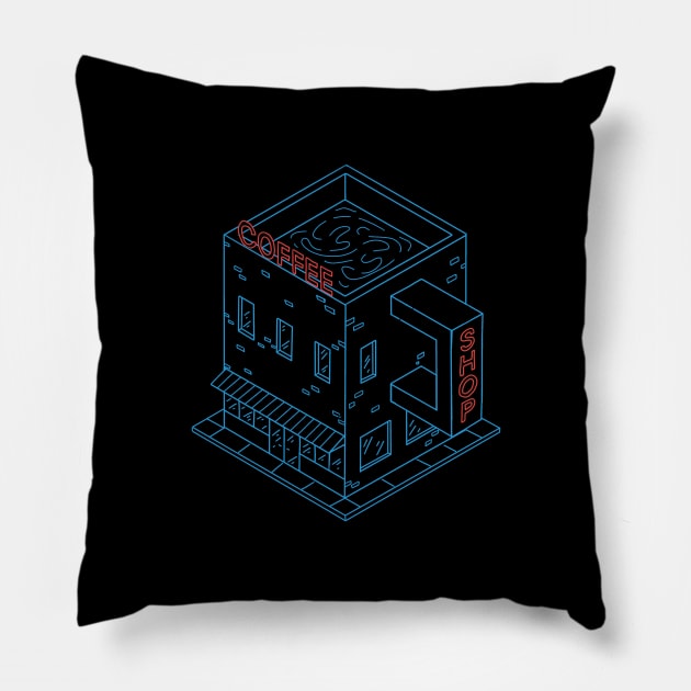 Coffee Shop Pillow by Coffee Hotline