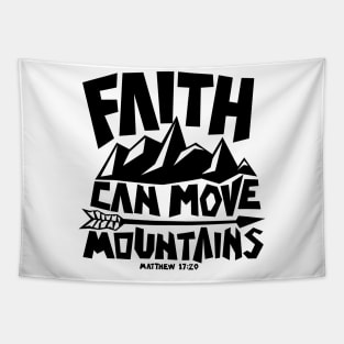 Bible art. Faith can move mountains. Tapestry